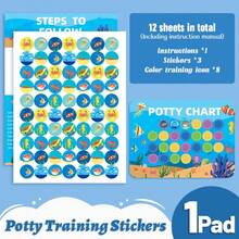 1pc Children's Potty Training Reward Sticker Chart, Toilet Habit Formation Stickers For Boys And Girls - Multicolor - View 10