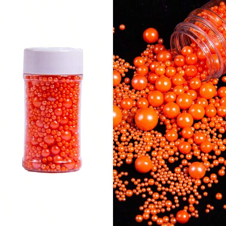 蛋糕装饰配件，DIY蛋糕装饰，混合尺寸白珍珠。适用于装饰生日蛋糕、甜甜圈、纸杯蛋糕、冰淇淋和饼干，是婚礼、派对、情人节、万圣节、圣诞节和其他场合的理想装饰用品。 - 彩色 - 查看 17