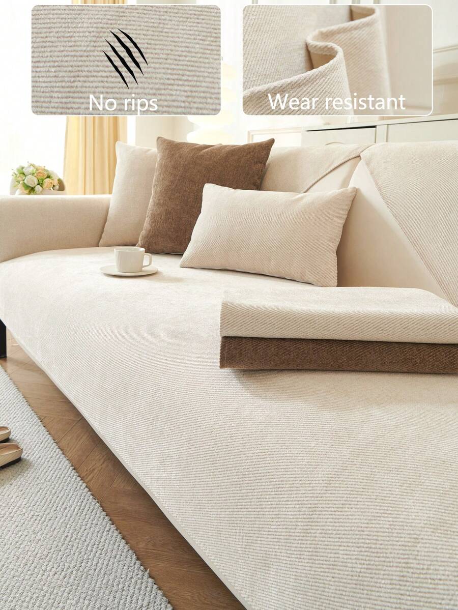 1 Vỏ bọc đệm ghế sofa mọi mùa, Bảo vệ ghế sofa chống trượt tối giản hiện đại, Vỏ bọc ghế sofa chống thấm nước, chống bụi, có thể giặt được, Mềm mại và chống phai màu, Thân thiện với thú cưng, Phù hợp với ghế sofa hình chữ L và ghế sofa 1/2/3/4 chỗ ngồi