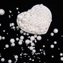 蛋糕装饰配件，DIY蛋糕装饰，混合尺寸白珍珠。适用于装饰生日蛋糕、甜甜圈、纸杯蛋糕、冰淇淋和饼干，是婚礼、派对、情人节、万圣节、圣诞节和其他场合的理想装饰用品。 - 彩色 - 查看 3