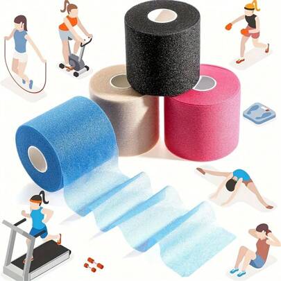 Skin Membrane, Pre Wrap Tape, Athletic Foam Tape, Black Pre Wrap Bandage, Suitable For Ankles, Wrists, Hands, And Knees, Multi-Specification And Multi-Color