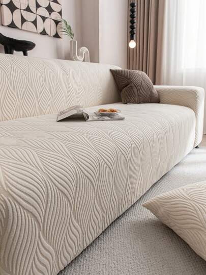 1pc Multi-Functional Jacquard Sherpa Sofa Cover, Furniture Dust Protector, Machine Washable, Pet Proof, Suitable For Bedroom, Living Room, Office And Other Home Decor, Fits 1/2/3/4 Seater Sofa (Multiple Sizes Available)