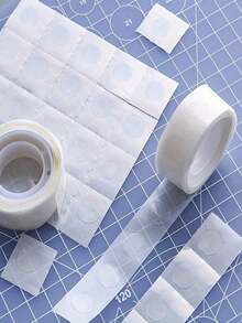 100张/卷透明双面点胶气球贴纸，适用于婚礼和生日装饰 - 無色 - 查看 3