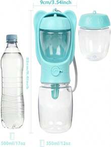 1pc Portable Pet Travel Bottle For Dog And Cat For Outdoor Dog Outing Dog Stuff - Màu xanh bạc hà - Xem 2