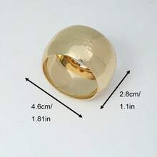 6 件优雅高端金属蜂窝纹理餐巾环，适用于婚礼、万圣节、圣诞节、生日和活动餐桌装饰，适用于高级餐厅、酒店等。 - 金色 - 查看 4