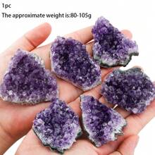 1pc Natural Purple Amethyst Cluster Geode, Aromatherapy Diffuser Crystal, Home Decor Stone, DIY Jewelry Crafts, Festival Party, Specimen Collection, Brings Luck Healing Crystal, Meditation Yoga Healing Stone, Best Festival Gift