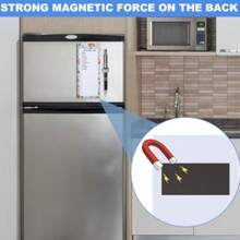 100张可撕页，磁性购物清单，磁性便签，磁性冰箱笔筒，创意，时尚，美观，返校用品，日用品，家庭消耗品 - 彩色 - 查看 5