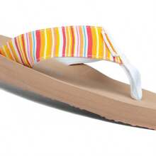 Rocket Dog Adios Stark Womens Striped Flip Flop - Orange - View 9
