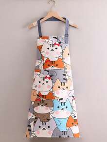 1 chiếc tạp dề vải lanh denim in hình mèo con dễ thương, có túi hình mèo và dây đeo cổ điều chỉnh được - Thiết kế mặt mèo con đáng yêu, thích hợp cho nấu ăn, làm bánh, vẽ tranh, dọn dẹp - Bền và thoải mái cho người yêu mèo. - Nhiều màu - Xem 3