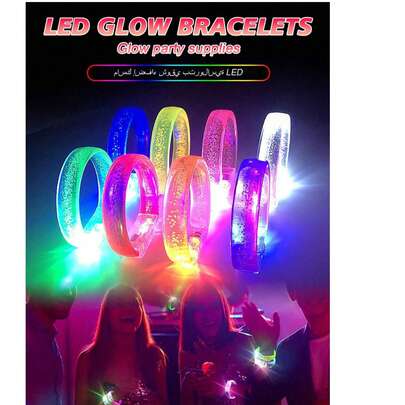 24条彩色KTV派对LED手环，适用于酒吧、音乐节、派对等场合，配备多色闪烁LED灯，可连续使用12小时以上，适用于酒吧、婚礼、派对、演唱会、生日礼物、嘉年华用品、新年礼物等。派对照明配件
