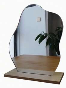 1 Set hochauflösender asymmetrischer Wolken-förmiger Spiegel, asymmetrischer Spiegel, Schminkspiegel, Fotografie-Requisite, Tisch-Kosmetikspiegel mit Ständer für Studentenwohnheime, zum Selbermachen, Schminken, günstig, Raumdekoration, Kosmetiktisch, Reisen, Schlafzimmer, Schminkaccessoires, Spiegel, Kosmetikspiegel