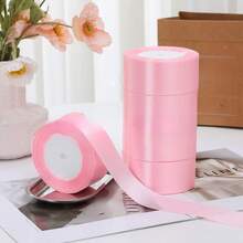 5 卷 4 厘米手工玫瑰缎带，婚礼椅装饰，礼盒包装，花卉丝带，彩虹色，毕业派对，单身派对，蝴蝶结制作 - 彩色 - 查看 33