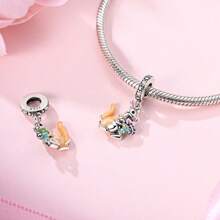 全新镀银卡通魔法人物吊坠，适合原创 DIY 手链，女士生日订婚时尚珠宝礼物 - 銀色 - 查看 3