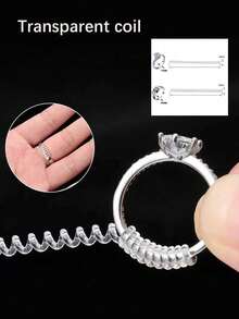 Invisible Ring Sizer Adjuster, Suitable For Loose Rings, Fits All Finger Sizes, Multiple Finger Sizes Available, Comfortable And Protective Ring Adjuster, Transparent Silicone Ring Adjuster, Jewelry Making Protective Core Rod, Separator, Adjuster, Inserter - Multicolor - View 7