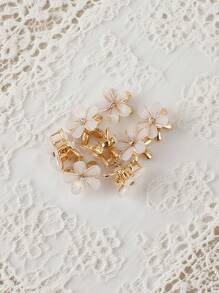 8 件/12 件/套什锦金属水晶花发夹适合日常旅行、聚会、海滩派对以及夏季、秋季和返校季节佩戴假日必备