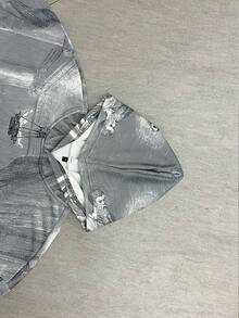 The Last Supper Printed Casual Long Sleeve Hoodie Sweatshirt For Men, Autumn/Winter - Grey - View 2