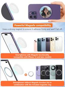1pc New Magnetic Selfie Lens, High Definition Auxiliary Selfie Tool, Rear Reflective Mirror For Live Streaming