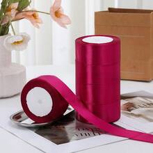 5 卷 4 厘米手工玫瑰缎带，婚礼椅装饰，礼盒包装，花卉丝带，彩虹色，毕业派对，单身派对，蝴蝶结制作 - 彩色 - 查看 29