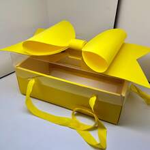 1pc Bow Decorative Gift Box Set, Suitable For Floral Packaging, With Handle & Ribbon, Plastic & Paper Material, For Wedding, Party, Birthday, Valentine's Day Gift Wrapping - Multicolor - View 20