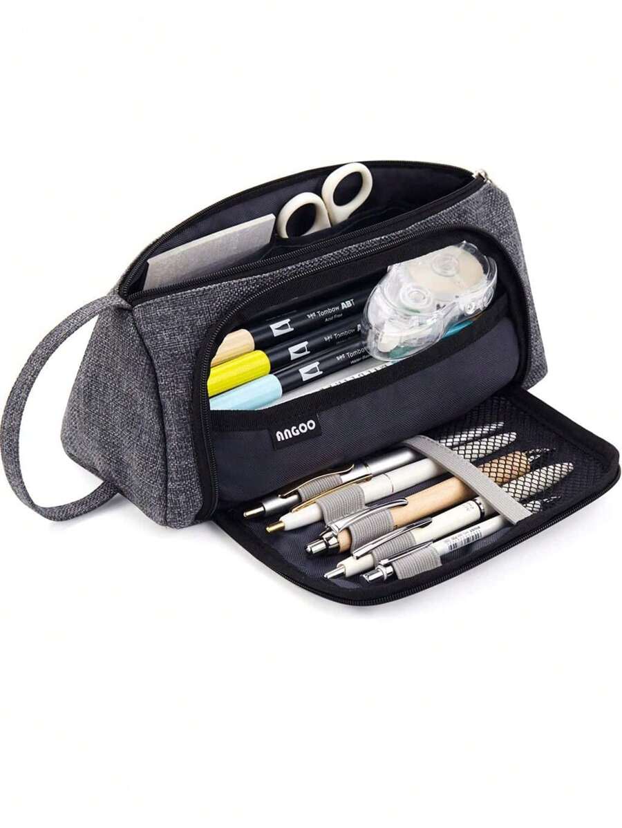 EASTHILL 大容量铅笔盒 大号铅笔袋 笔袋 高容量收纳盒 中学生大学办公室收纳盒 适合学生青少年女孩成人