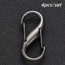 2/4/5/6/10/12 Pcs Tiny S Necklace Clasp, Stainless Steel Double Opening Bracelet Shorteners Mini S Hooks Clips For Small Keychain, Bracelets, Pendant, Carabiner Necklace Jewelry Making - Multicolor - View 16