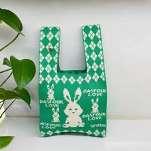 Women Shoulder Bags - 趴趴兔子-黑色 - 查看 5