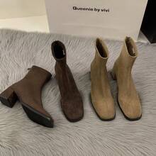 Women Ankle Boots & Booties - Apricot - View 5