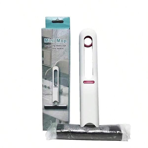 Mini fregona portátil, mopa de Esponja pequeña auto escurrida, Mini Mop para Espacios pequeños, sin Lavado, Fuerte Absorbente, Mini jalador