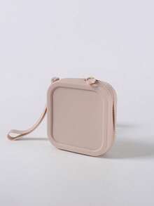 1 Piece Of Silicone Square Bag, Portable Cosmetic Bag, Change Purse, Data Cable, Jewelry Storage Bag, Lipstick Bag, Practical And Large Capacity, Can Hold Skin Care, Makeup, Toiletries, Digital Storage, Etc. Comfortable Wide Handle, Easy To Carry, Suitable For Home, Work, And Travel.