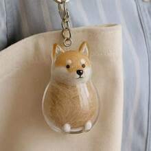 Customized Pet Pendant, Small Dog & Cat Hair Storage Capsule Transparent Keychain, Memorabilia Back To School Gifts Ornamental,Engraved Stylish,Fashion,Colorful,Vintage,Cute,Contracted,Cuties Custom,Unique,Customized,Personalized Pet For Anniversaries,For Birthdays