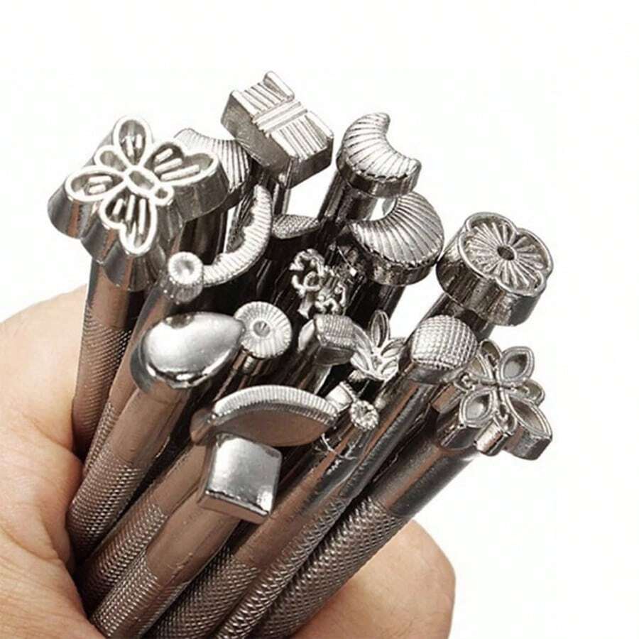 20pcs DIY Leather Craft Tool Set, Leather Stamping Tools, Punch Pliers, Leather Carving Embossing Punch