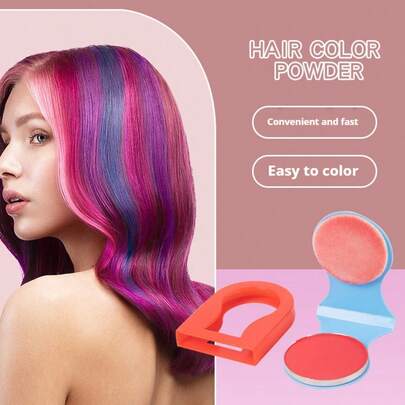 1pc Colorful Hair Powder Puff, One-Time Use Hair Dye Powder Puff, Multi-Color Braids Temporary Hair Dye, & Reliable - Perfect Gift, Birthday Gift, Ideal Gift, Surprise Gift, Holiday Gift, Seasonal Gift, Halloween Gift, Christmas Gift, Gamer Enthusiast Delicate Gift, Gift, Toy