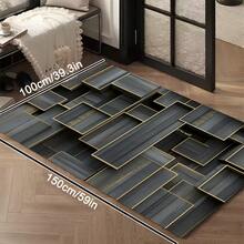 Thảm trải sàn cao cấp màu đen và vàng, họa tiết hình học 3D, đế TPR cao cấp 800g có thể giặt được, hình chữ nhật mềm mại, hiện đại, thích hợp cho ngoài trời, lối vào, phòng khách, phòng ngủ, phòng giặt, phòng tắm, phòng chơi game, thảm cỡ lớn dùng được cả bốn mùa, trang trí nhà cửa. - Nhiều màu 1 - Xem 16
