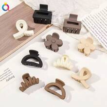 8 Pieces Minimalist Clips Matte Neutral Tones Style And Sophistication Korean Hair Clip Models - Nhiều màu - Xem 6