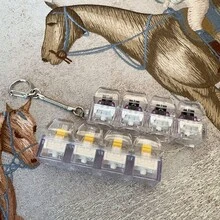 1pc Stress-Relief Fidget Keychain - Mini Keyboard Design, ABS Resin, Perfect Gift For Adults - Multicolor - View 9