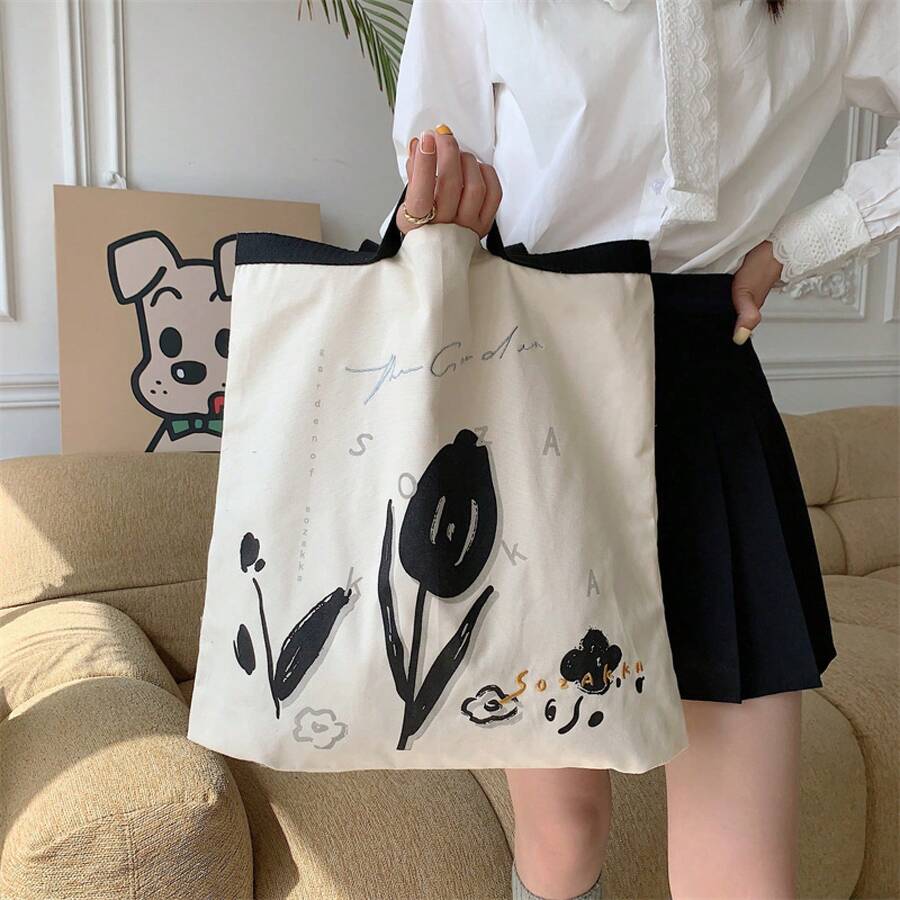 Women Shoulder Bags - 大花朵 白 - 查看 1