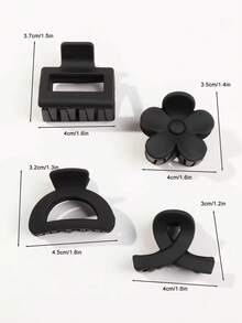 8 Pieces Minimalist Clips Matte Neutral Tones Style And Sophistication Korean Hair Clip Models - Nhiều màu - Xem 3