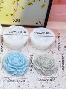 1pc 3D Peony Flower Silicone Mold | Layered Petals Detailed Carving | Flexible & Heat-Resistant Material | Multi-Material Compatibility (Wax/Resin/Plaster) | Handmade Candle/Cement Decor Essential | Elegant Home Decor | Wedding Dessert Table Floral Accent | DIY Crafters Creative Tool Silicone Mold