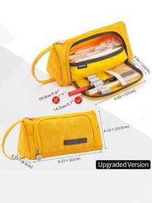 EASTHILL 大容量铅笔盒 大号铅笔袋 笔袋 高容量收纳盒 中学生大学办公室收纳盒 适合学生青少年女孩成人