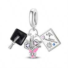 New Silver-Plated Cartoon Charm Pendant, Suitable For Original DIY Bracelets, Fashionable Jewelry Gift For Women - Multicolor - View 6