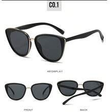 1pc Cat Eye Frame Fashion Glasses For Women Gradient Gray Lens Vintage Fashion Glasses Night Out Party ,Music Festival ,Outdoor Travel,Gifts For Her Cat Eye Shape Shades - Black Frame Black Gray Film - View 2