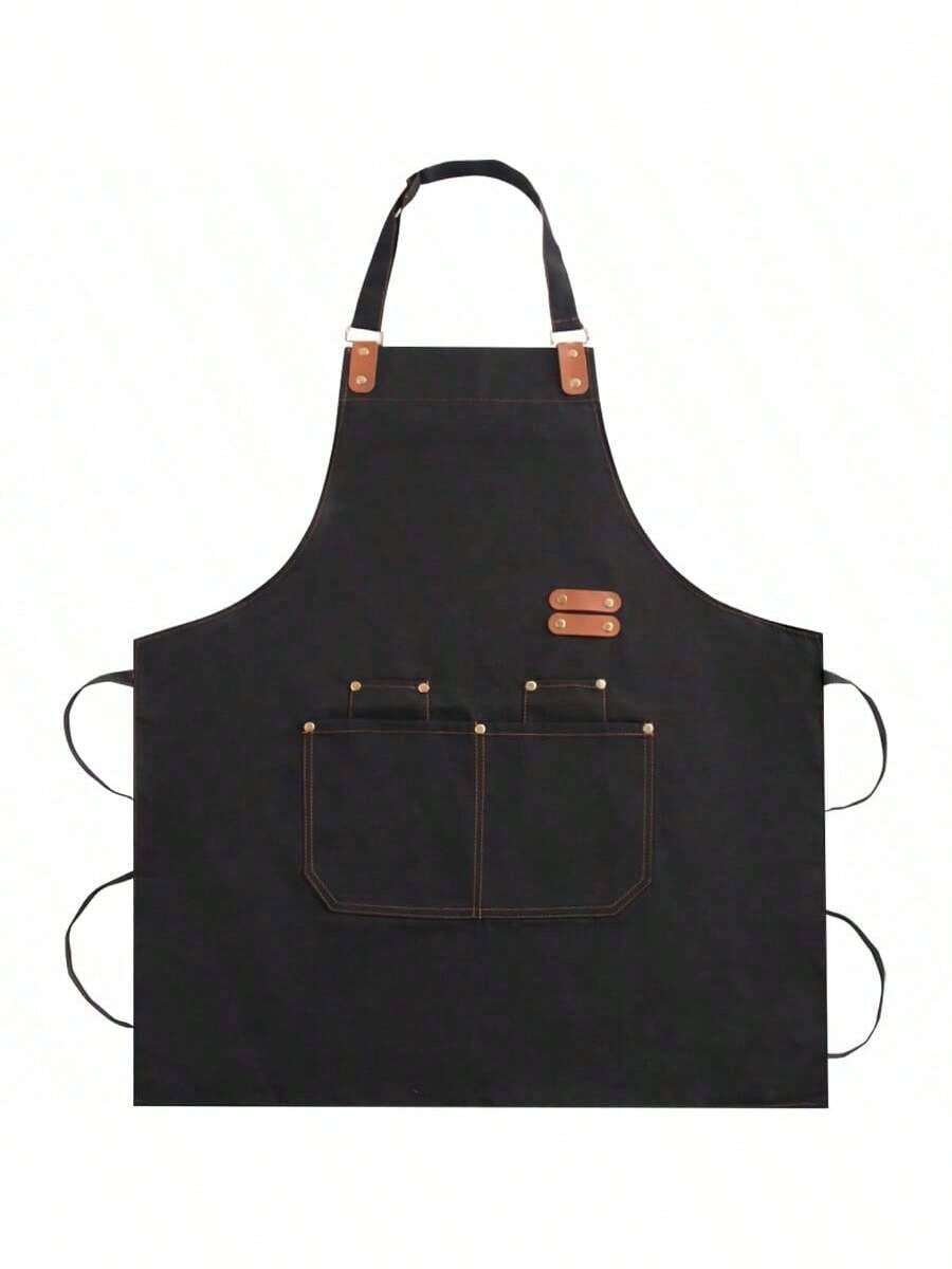 Heavy-Duty Adjustable Unisex Chef Apron With Pockets – Versatile Apron For Cooking, Baking, Gardening, Woodwork & BBQ - thông thường - Xem 1