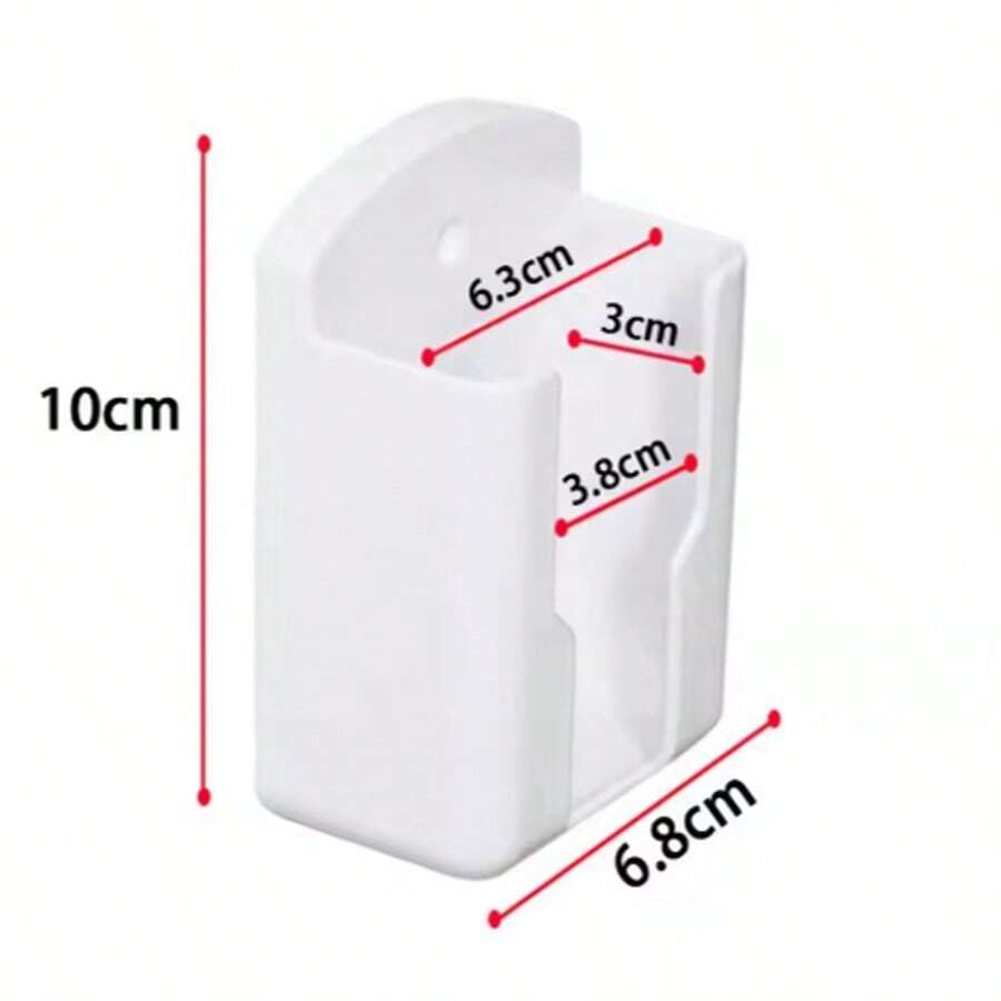 Universal White Air Conditioner Remote Control Mobile Phone Plug Holder Wall Mounted Box Storage For Air Conditioner