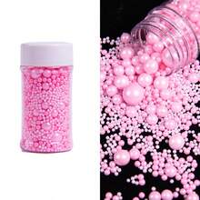 蛋糕装饰配件，DIY蛋糕装饰，混合尺寸白珍珠。适用于装饰生日蛋糕、甜甜圈、纸杯蛋糕、冰淇淋和饼干，是婚礼、派对、情人节、万圣节、圣诞节和其他场合的理想装饰用品。 - 彩色 - 查看 16
