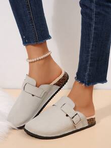 2025 春夏时尚休闲沙滩凉鞋，包头轻便圆头波西米亚流苏凉鞋，透气花卉水钻拖鞋，平底舒适，适合日常、派对、通勤、百搭情侣鞋，加大码女款 - 卡其色 - 查看 6