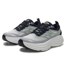Hoka Bondi 8 TS Caged Running Shoes, Lightweight & Breathable, For Men & Women, Road Running, 1155391-WTTR - White/Green Apple - View 3