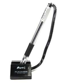 5pcs Desk Holder Fixed Gel Pen Counter Advertising Signature Pen Office School Stationery Table Gel Pen