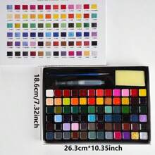 [Ilustración de dibujos animados esencial] Pintura de acuarela semisólida de 24/48/72 colores, especialmente para pintura de personajes, lista para usar sin mezclar, set de pintura de acuarela para anime y manga, coloración para estudiantes de arte, para útiles escolares, de vuelta a la escuela