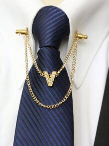 A-Z 26 Letter Collar Stays, Suit Collar Accessories, Formal Collar Stays, Collar Chain, Tie Chain, Men's Fashion Jewelry