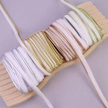 5 码斜纹带饰边，适用于缝制枕头、垫子和衣服上的卷边、滚边、铜线边 - 彩色 - 查看 1